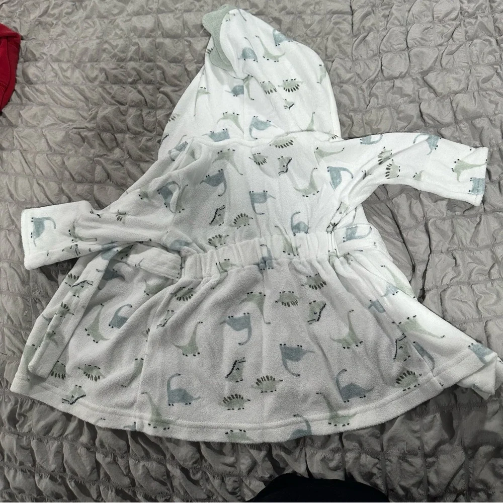 Dinosaur Print Baby Hooded Onesie
